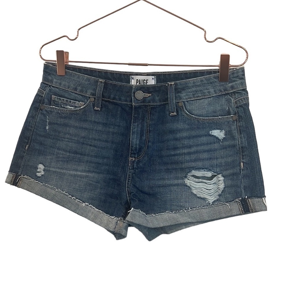 Paige Mid-Rise Jean Jimmy Jimmy Shorts. Size 28